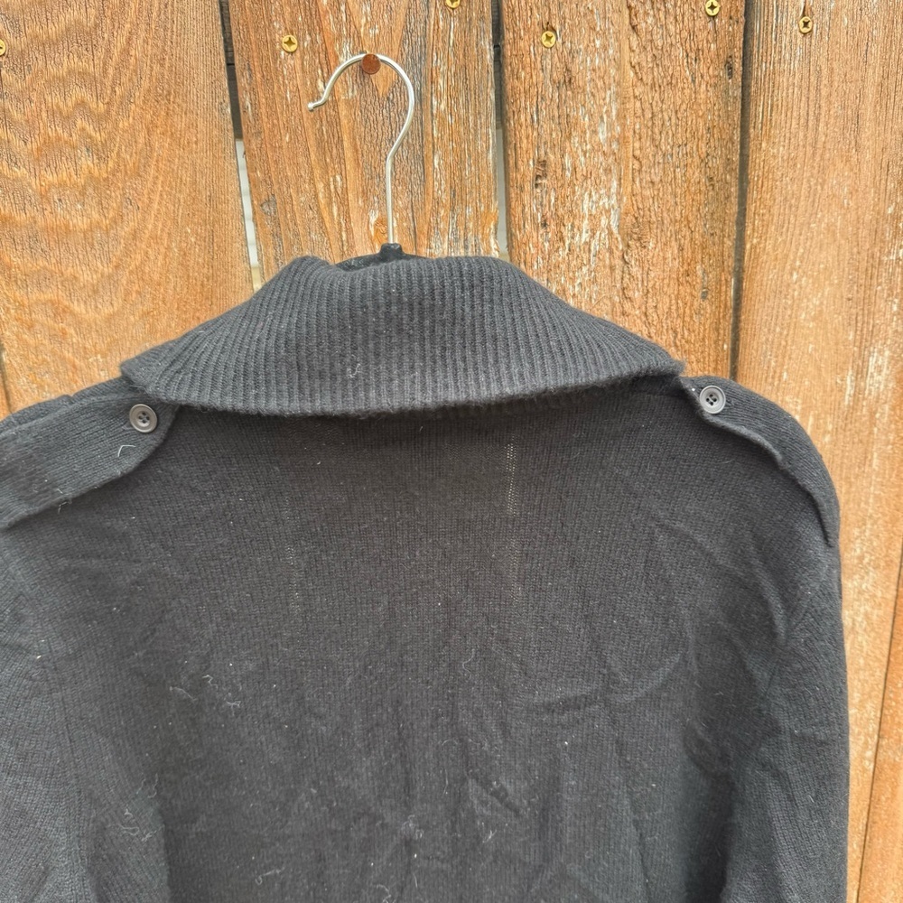 Saks Fifth Ave Women’s Black Cashmere Button Up Sweater Cardigan Jacket Large - Picture 10 of 10